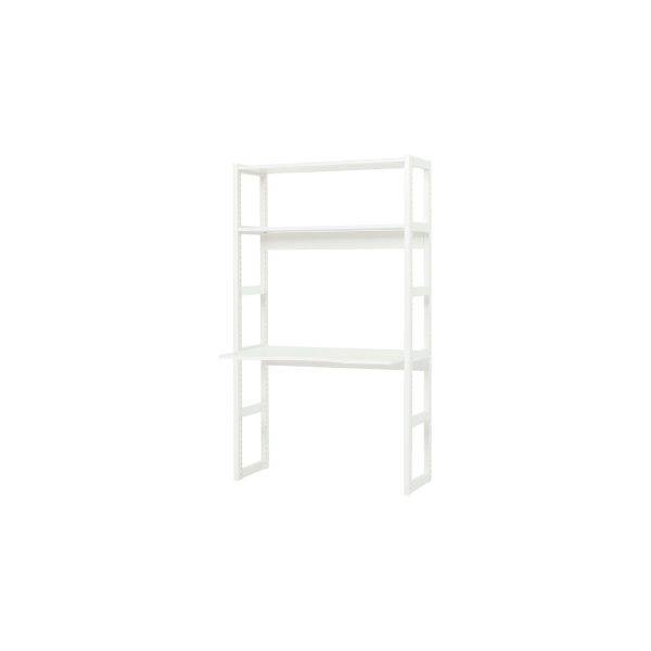 Hoppekids STOREY sectie met 2 planken en bureau, 100 cm, Wit