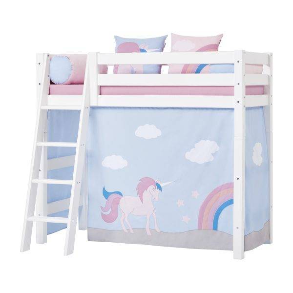 Hoppekids Eenhoorn gordijn voor halfhoog bed 70x160 cm - Afbeelding 5