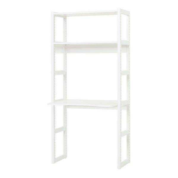 Hoppekids STOREY sectie met 2 planken en bureau, 80 cm, Wit