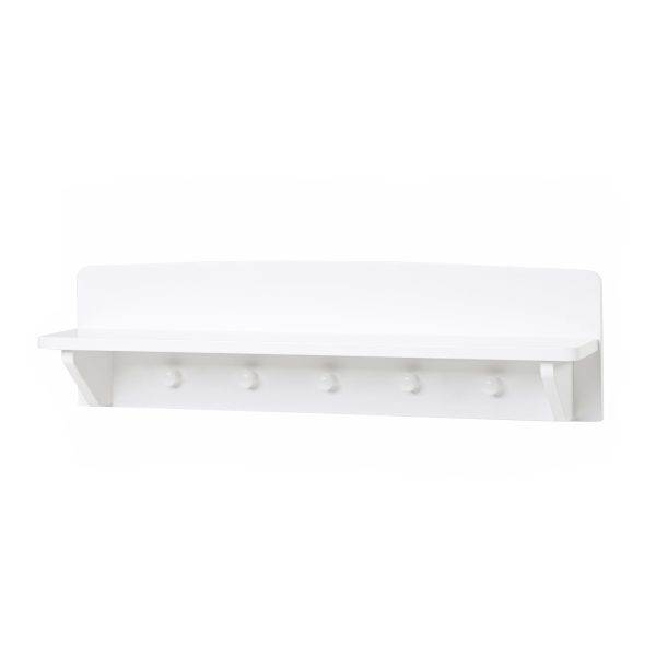 Hoppekids plank met 5 haakjes, Wit