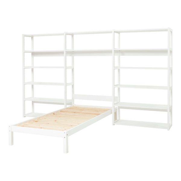 Hoppekids STOREY boekenplank met 14 planken en bed, 90x200 cm