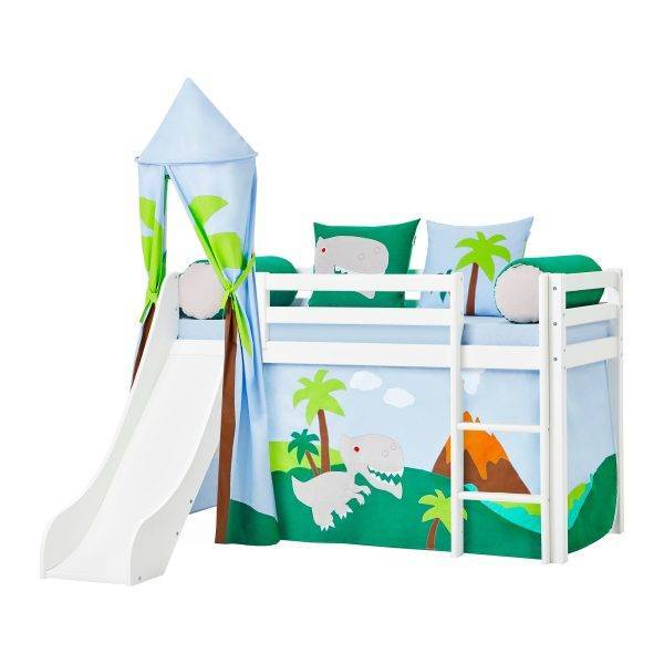 Hoppekids Dinosaurussen gordijn voor halfhoog en stapelbed 70x160 cm - Afbeelding 6