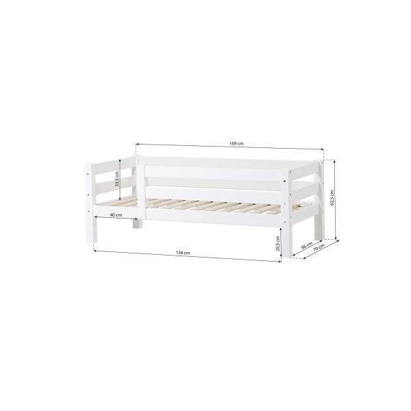 Hoppekids ECO Luxury juniorbed met 3/4 bedhekje 70x160 cm, Wit - Afbeelding 9