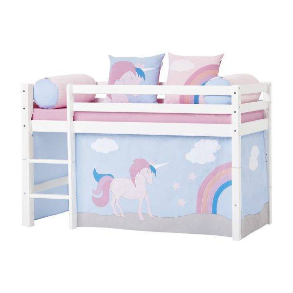 Hoppekids Eenhoorn gordijn voor halfhoog en stapelbed 70x160 cm - Afbeelding 2