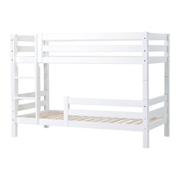 Hoppekids ECO Luxury stapelbed 90x200 cm met twee bedhekken, Wit