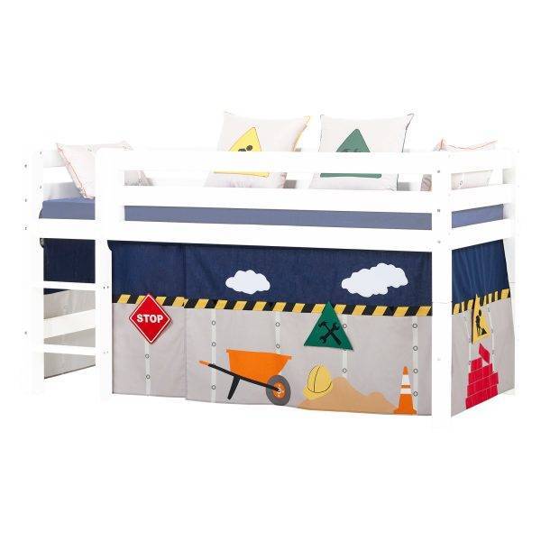 Hoppekids Bouw gordijn voor halfhoog en stapelbed 90x200 cm - Afbeelding 2