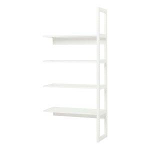 Hoppekids STOREY halve sectie met 4 planken, 80 cm, Wit