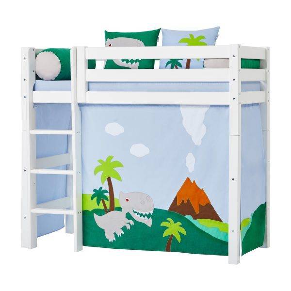 Hoppekids Dinosaurussen gordijn voor halfhoog bed 70x160 cm - Afbeelding 2