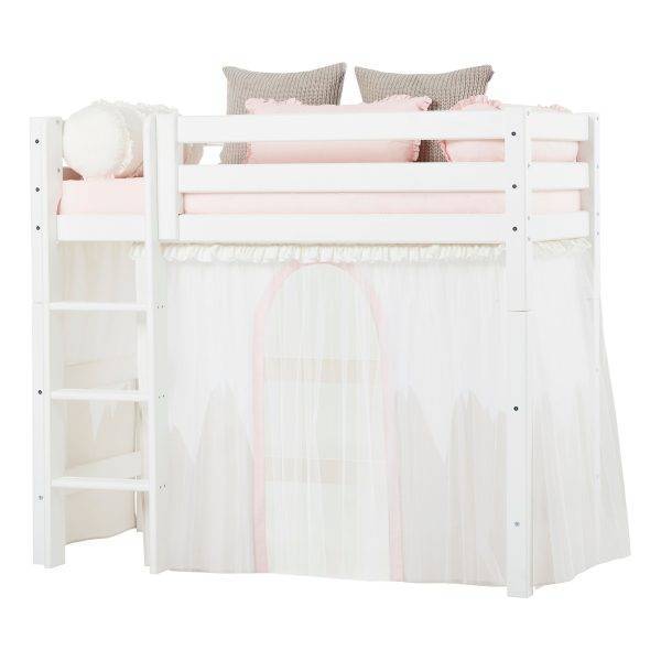 Hoppekids Winter Wonderland - met tule - gordijn voor halfhoog bed 70x160 cm - Afbeelding 2