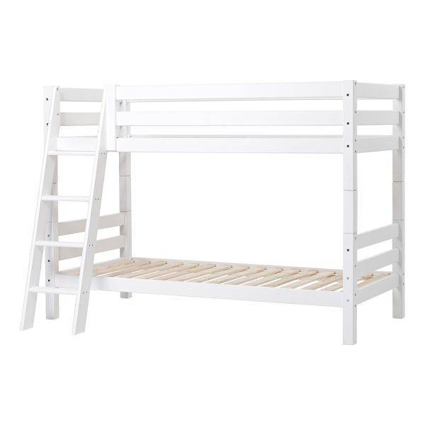 Hoppekids ECO Luxury stapelbed 90x200 cm met schuine ladder, Wit