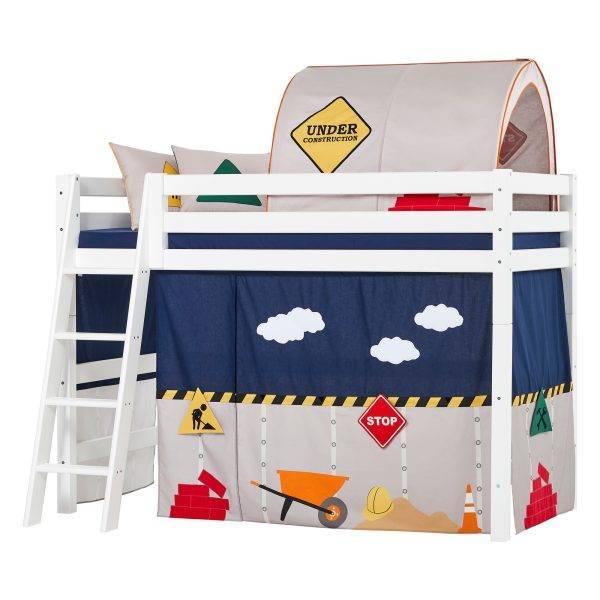 Hoppekids Bouw gordijn voor halfhoog bed 90x200 cm - Afbeelding 8