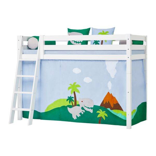 Hoppekids Dinosaurussen gordijn voor halfhoog bed 90x200 cm - Afbeelding 4