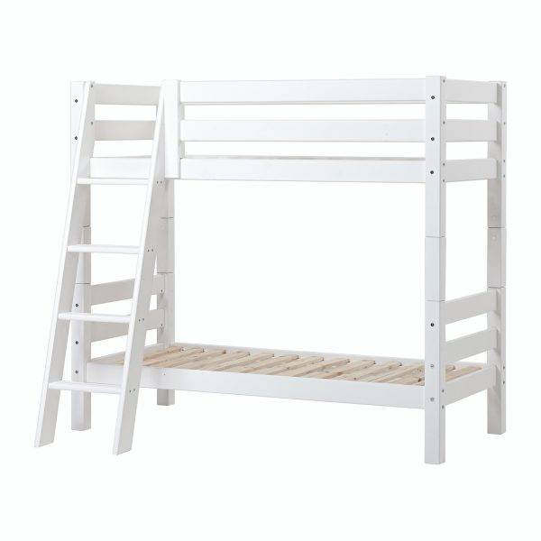 Hoppekids ECO Luxury stapelbed 70x160 cm met schuine ladder, Wit
