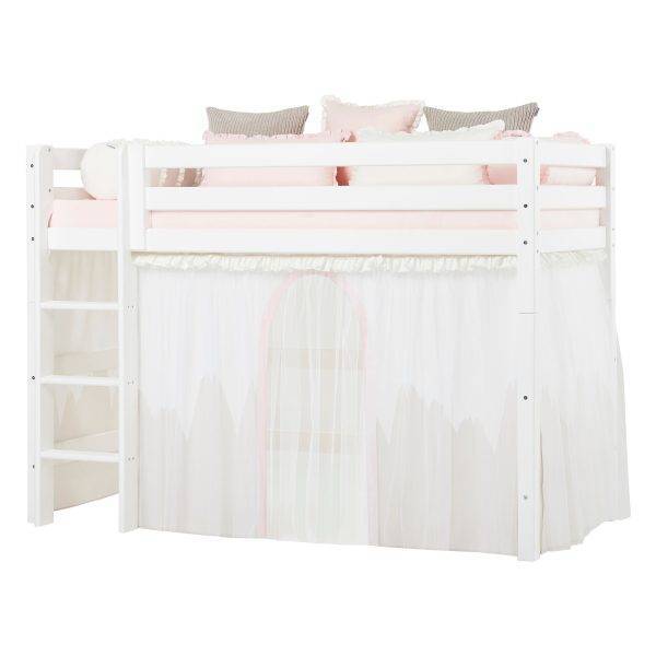 Hoppekids Winter Wonderland - met tule - gordijn voor halfhoog bed 90x200 cm - Afbeelding 2