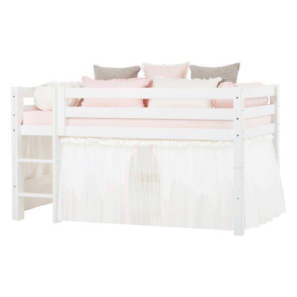 Hoppekids Winter Wonderland gordijn met tule voor halfhoog en stapelbed 90x200 cm - Afbeelding 2