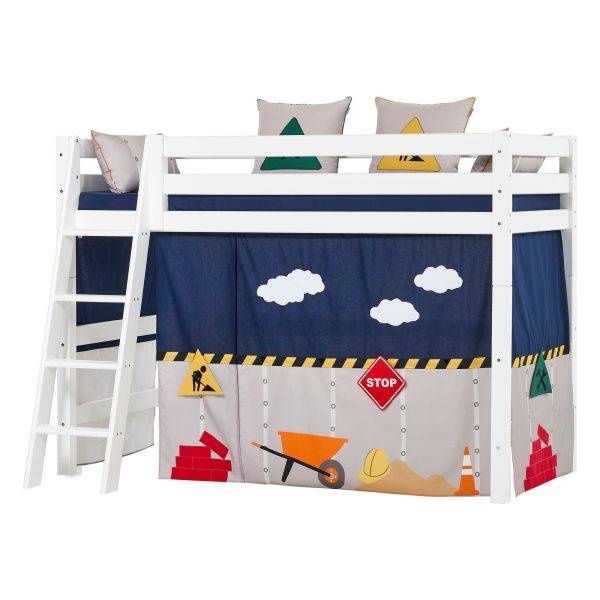 Hoppekids Bouw gordijn voor halfhoog bed 90x200 cm - Afbeelding 7