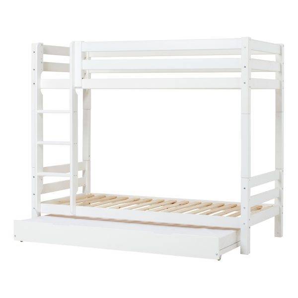 Hoppekids ECO Luxury hoog stapelbed met ladder en flexibel lattenbodem 90x200 cm, Wit - Afbeelding 8