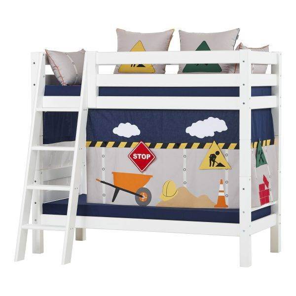 Hoppekids ECO Luxury stapelbed 70x160 cm met schuine ladder, Wit - Afbeelding 3