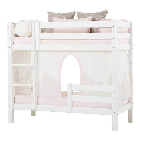 Hoppekids ECO Luxury stapelbed 70x160 cm met twee bedhekken, Wit - Afbeelding 2