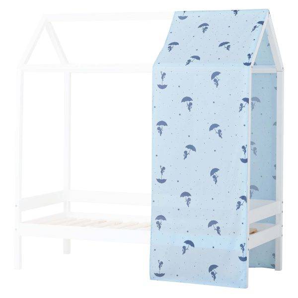 Hoppekids Ole Lukoie gordijn voor huisbed 70x160 cm, Blauw - Afbeelding 4