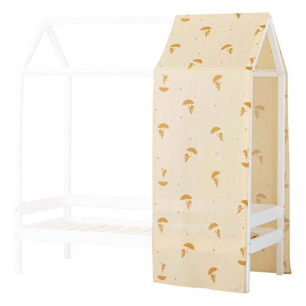 Hoppekids Ole Lukoie gordijn voor huisbed 70x160 cm, Geel - Afbeelding 5