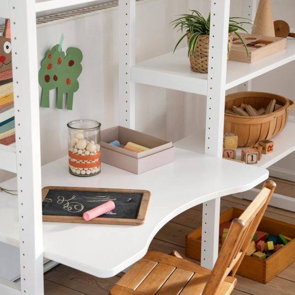 Hoppekids STOREY boekenplank met 8 planken en bureau, 100 cm - Afbeelding 3
