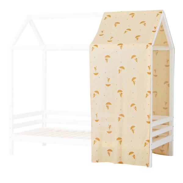 Hoppekids Ole Lukoie gordijn voor huisbed 90x200 cm, Geel - Afbeelding 4