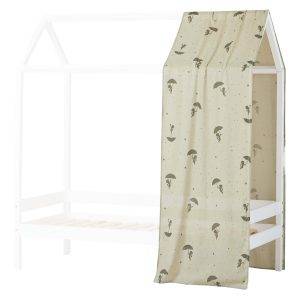 Hoppekids Ole Lukoie gordijn voor huisbed 70x160 cm, Groen