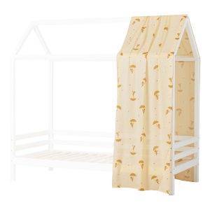 Hoppekids Ole Lukoie gordijn voor huisbed 90x200 cm, Geel