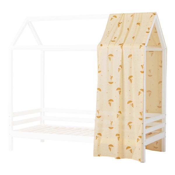 Hoppekids Ole Lukoie gordijn voor huisbed 90x200 cm, Geel