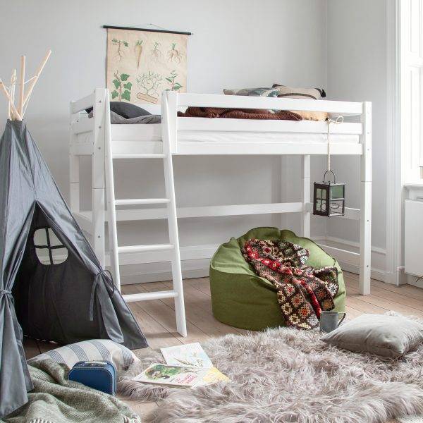 Hoppekids ECO Luxury hoogslaper 90x200cm flex schuine ladder - Afbeelding 4