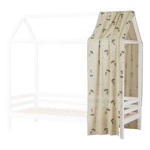 Hoppekids Ole Lukoie gordijn voor huisbed 90x200 cm, Groen