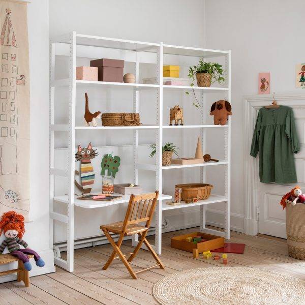 Hoppekids STOREY boekenplank met 8 planken en bureau, 100 cm - Afbeelding 2