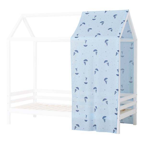 Hoppekids Ole Lukoie gordijn voor huisbed 90x200 cm, Blauw - Afbeelding 4