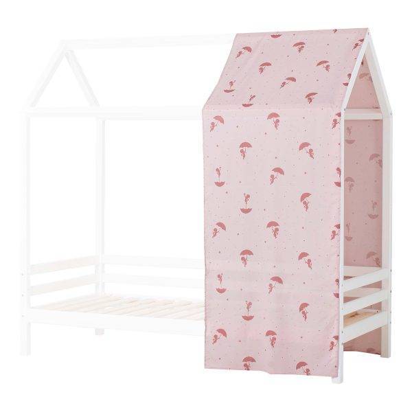 Hoppekids Ole Lukoie gordijn voor huisbed 90x200 cm, Rood - Afbeelding 5