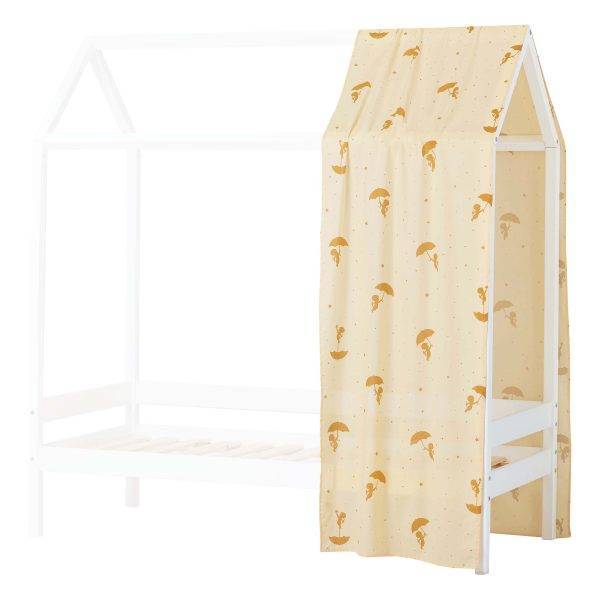 Hoppekids Ole Lukoie gordijn voor huisbed 70x160 cm, Geel