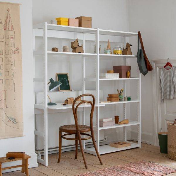 Hoppekids STOREY boekenplank met 8 planken en bureau, 100 cm - Afbeelding 4