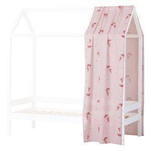 Hoppekids Ole Lukoie gordijn voor huisbed 70x160 cm, Rood