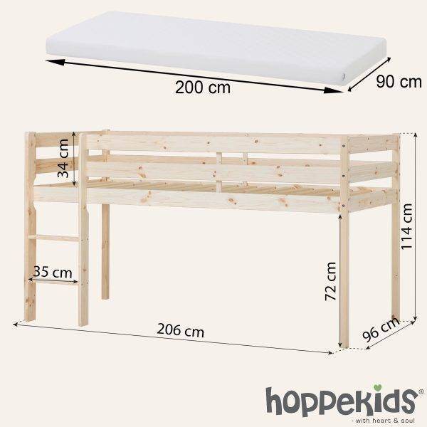 ECO Comfort halfhoogslaper 90x200cm Naturel - Afbeelding 9