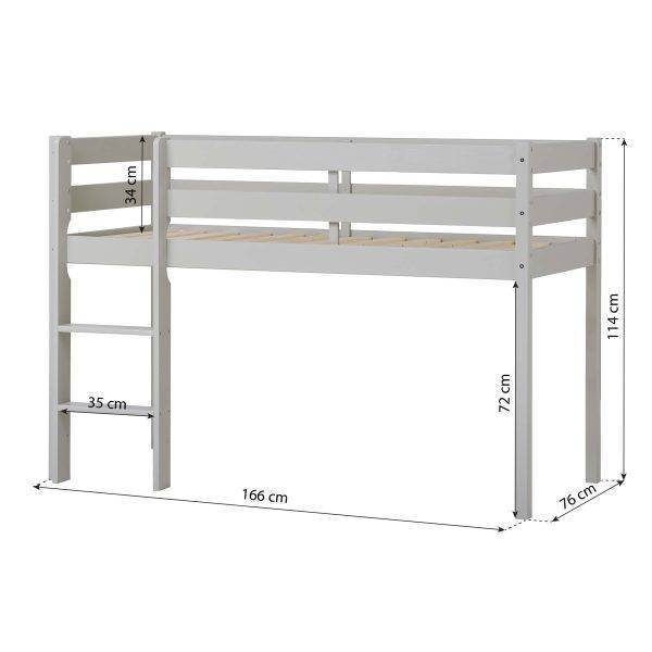 ECO Comfort halfhoogslaper 90x200cm Dove Grey - Afbeelding 4