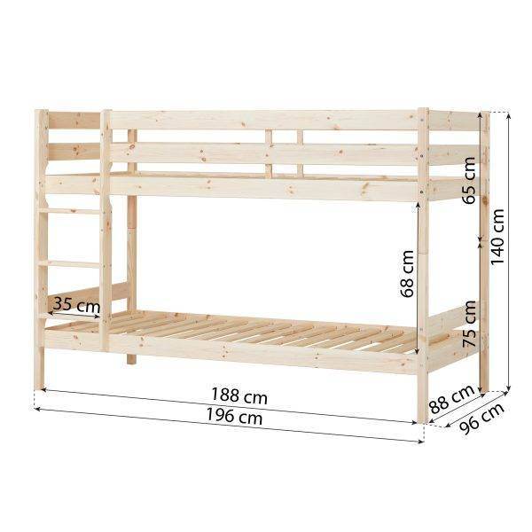 ECO Comfort halfhoog bed 90x190 cm, Wit - Afbeelding 4