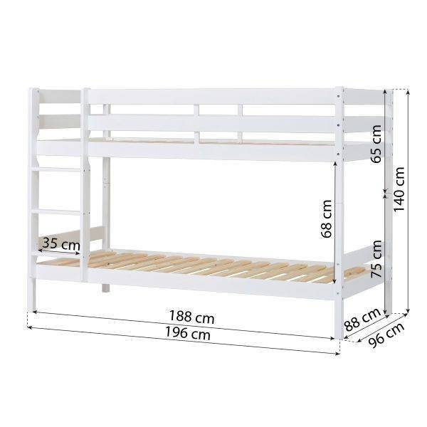 ECO Comfort stapelbed 90x190 cm, Naturel - Afbeelding 5
