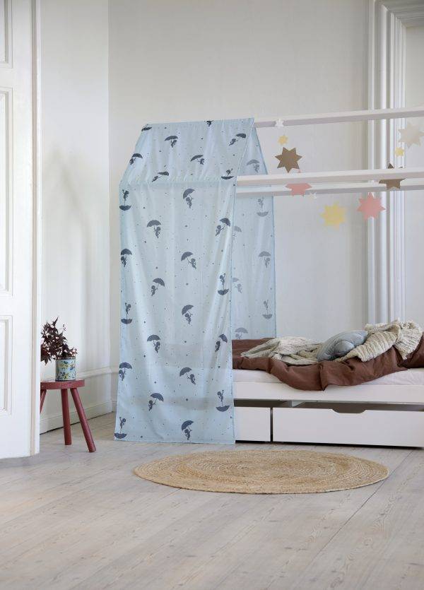 Hoppekids Ole Lukoie gordijn voor huisbed 70x160 cm, Blauw - Afbeelding 3