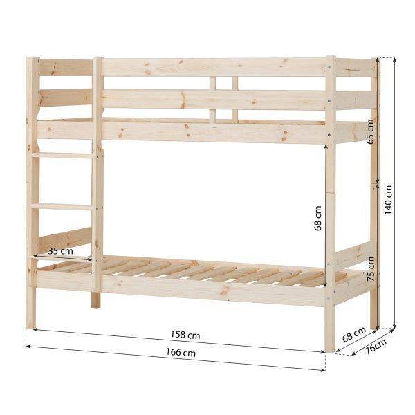 ECO Comfort halfhoog bed 90x200 cm met lattenbodem, Dove grey - Afbeelding 4