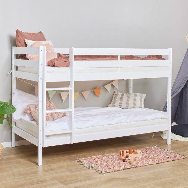 ECO Comfort stapelbed 90x200 cm met lattenbodem & koudschuimmatras, Wit - Afbeelding 5