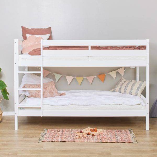ECO Comfort stapelbed 90x200 cm met lattenbodem & koudschuimmatras, Wit - Afbeelding 4