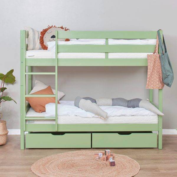 ECO Comfort stapelbed 70x160 cm met lattenbodem, Pale Green - Afbeelding 4