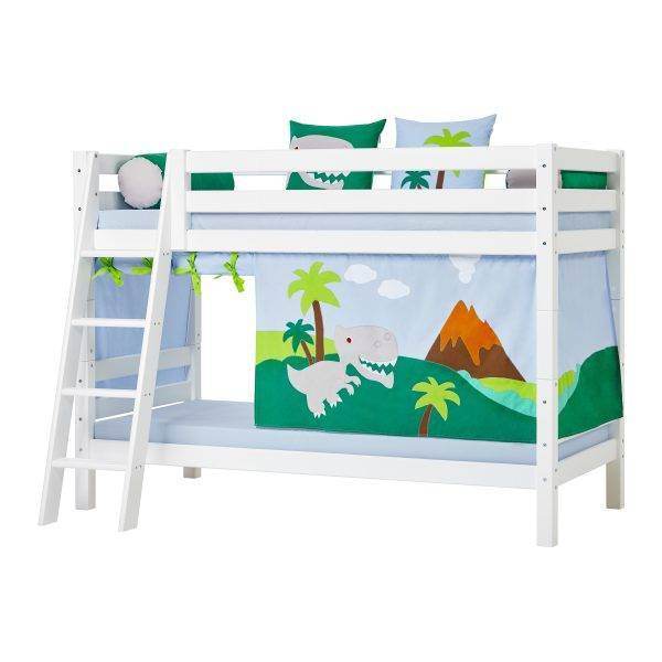 Hoppekids ECO Luxury stapelbed 90x200 cm met schuine ladder, Wit - Afbeelding 3