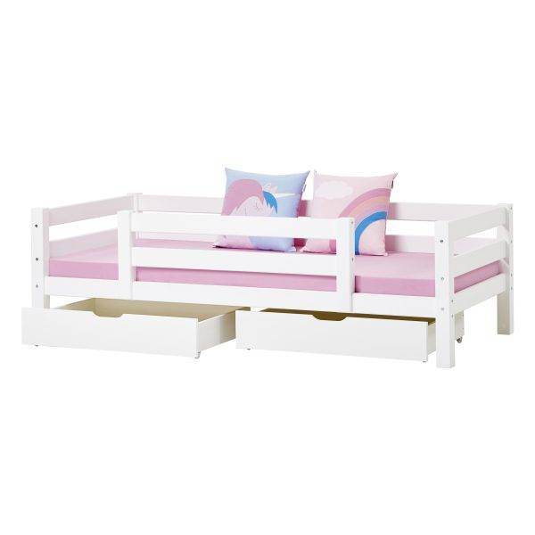Hoppekids ECO Luxury junior bed 90x200 cm met 1/2 bedhekje, Flexibel lattenbodem, Wit - Afbeelding 5