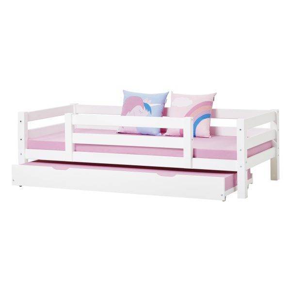 Hoppekids ECO Luxury junior bed 90x200 cm met 1/2 bedhekje, Flexibel lattenbodem, Wit - Afbeelding 6
